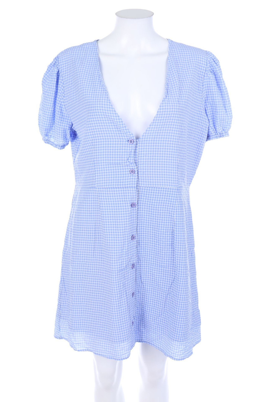 envii - Blusenkleid mit Karo-Muster - L