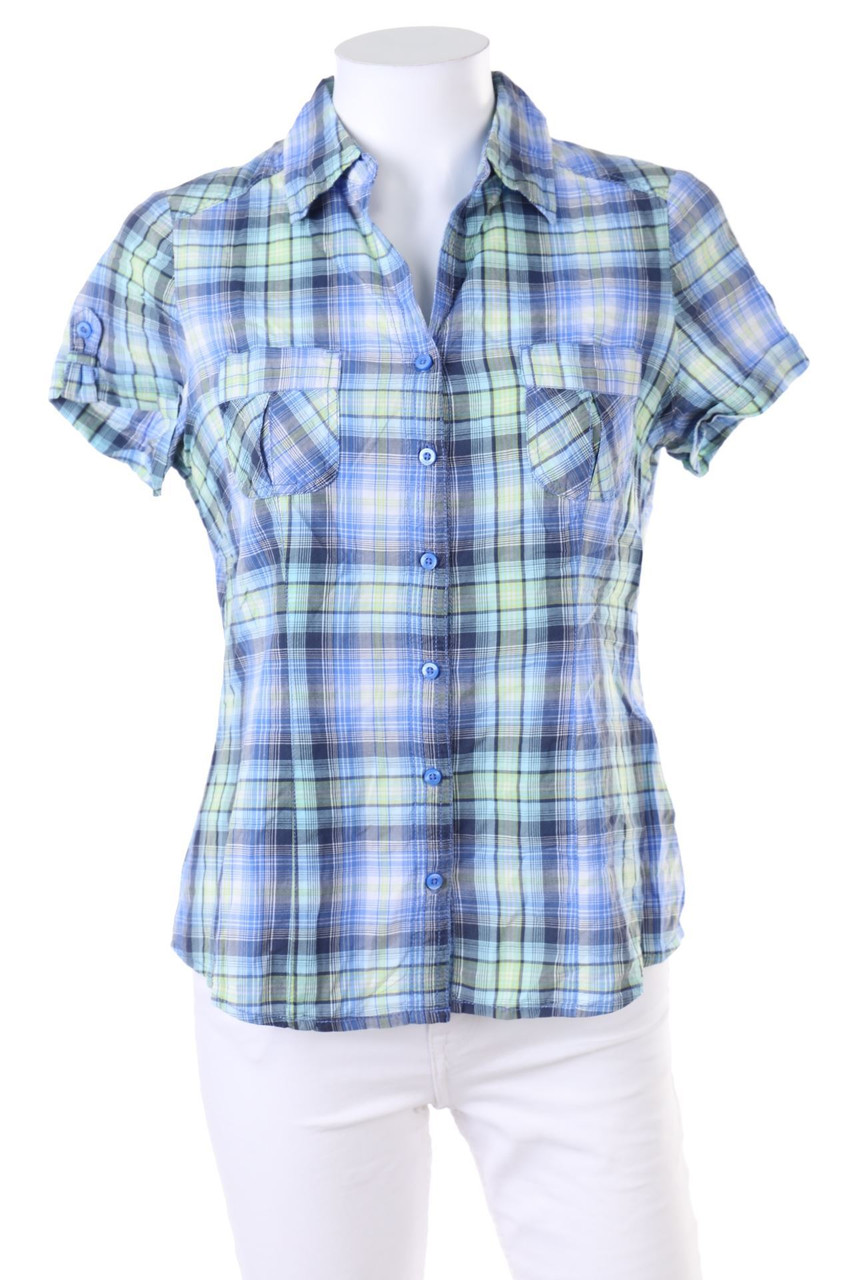 Yessica by C&A - Karo-Hemd-Bluse mit kurzem Ärmel - D 36