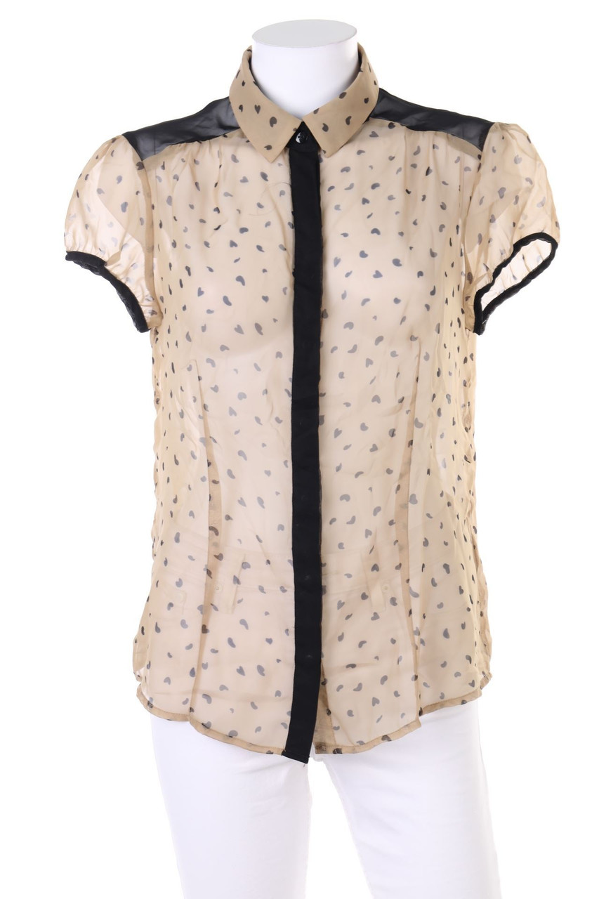 promod - Print-Hemd-Bluse mit kurzem Ärmel - L