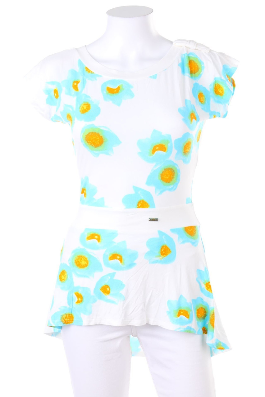 DANINI - Kurzarm-Shirt mit Schleife - XS