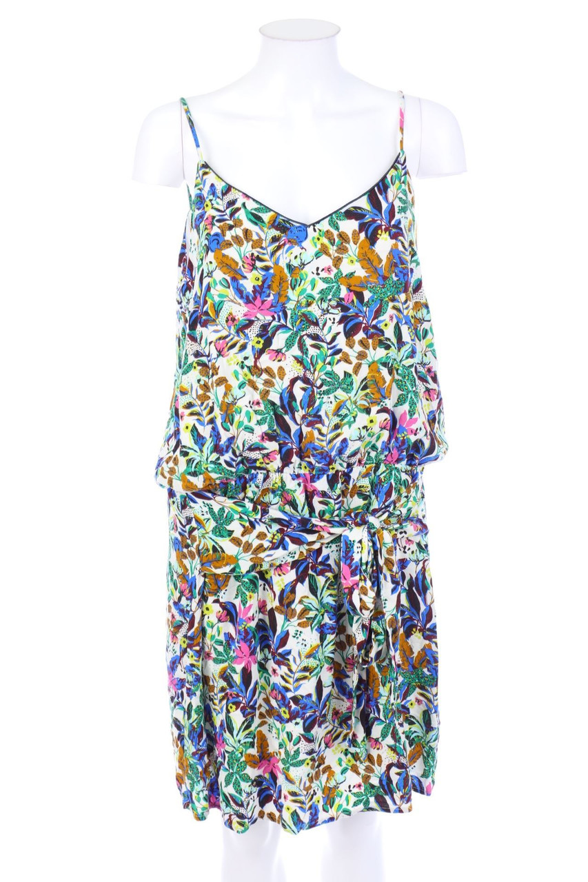 promod - Minikleid mit Blumen-Print zum Knoten - M