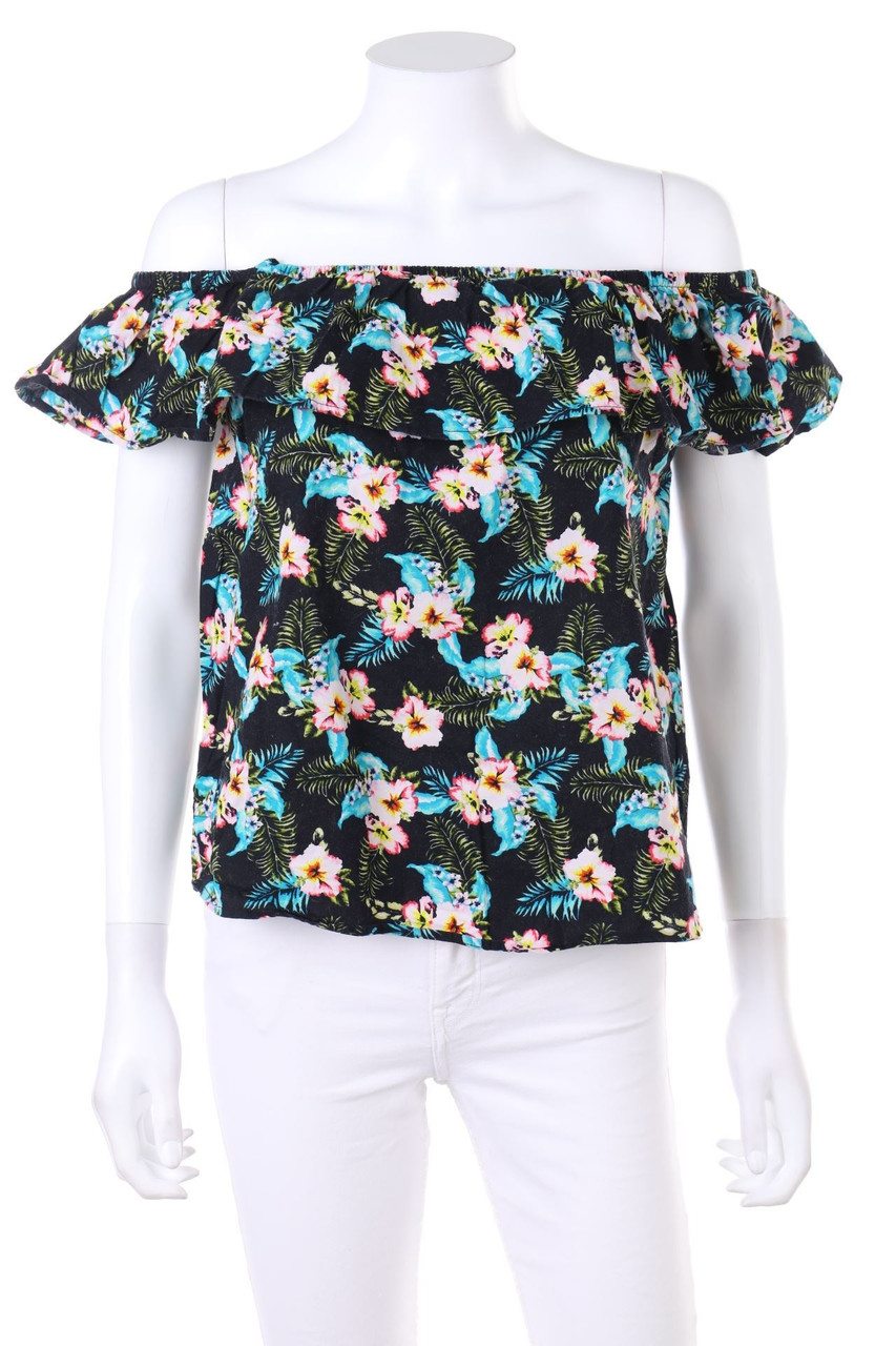 TALLY WEiJL - Kurzarm-Shirt mit Blumen-Print - M