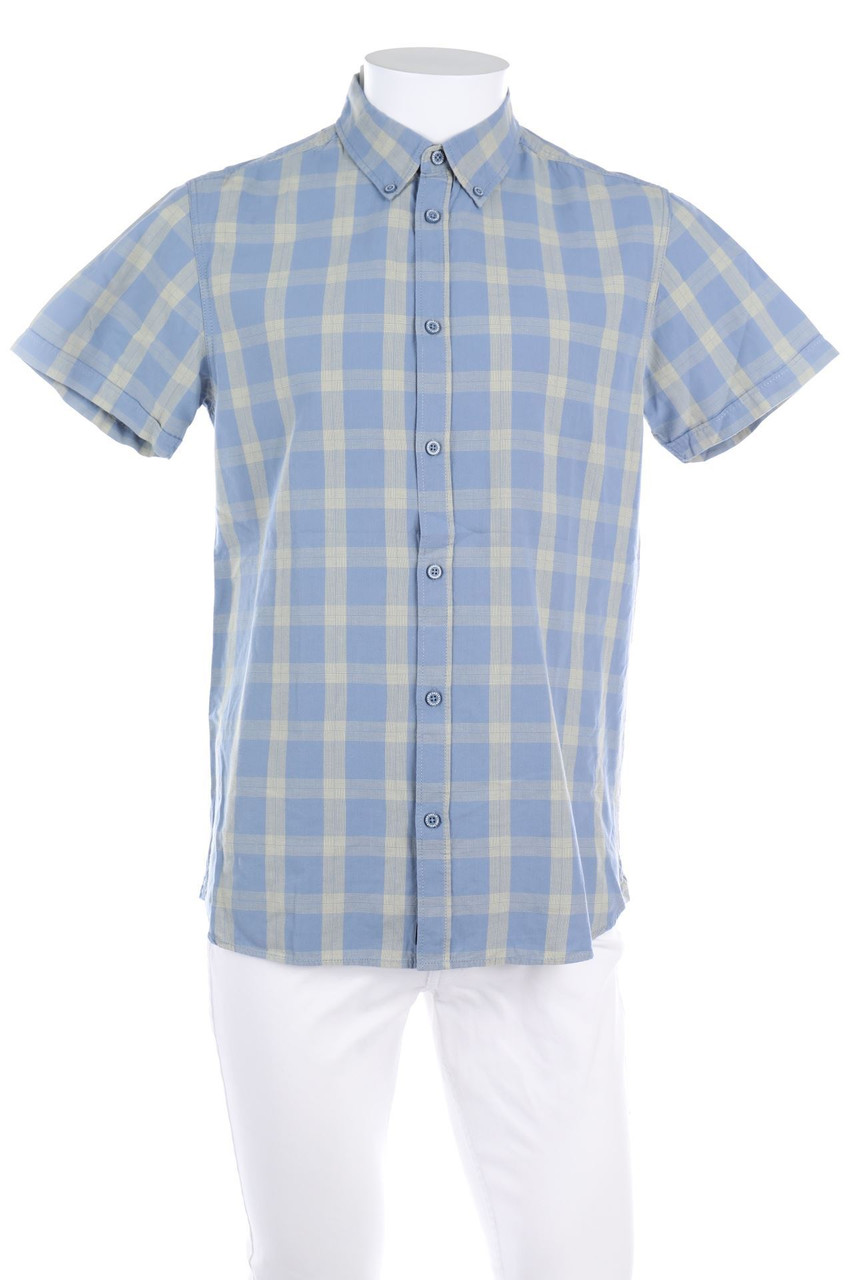 GREYSTONE - Karo-Kurzarm-Hemd mit Button-down-Kragen - S