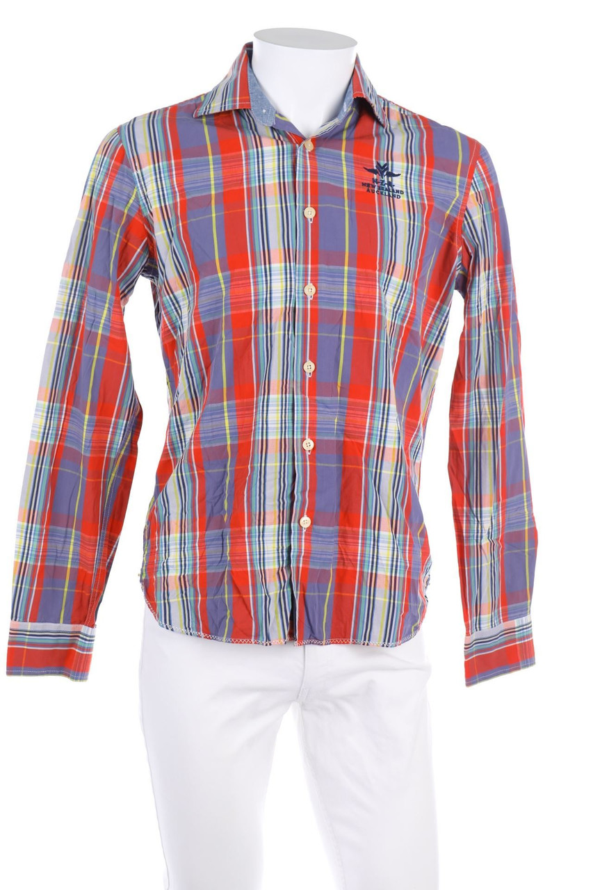 NEW ZEALAND AUCKLAND - kariertes Hemd mit Logo-Stickerei - S