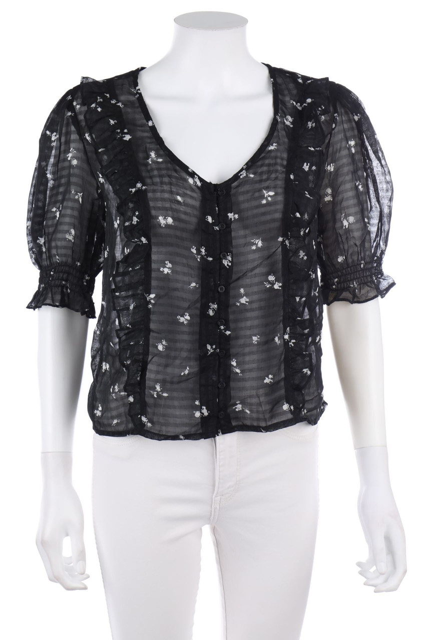 CLOCKHOUSE by C&A - Rüschen-Bluse mit 3/4-Ärmel - D 38