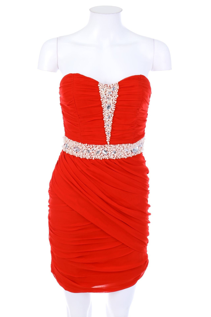 Company Cotton Club - Bandeau-Party-Kleid mit Perlen - D 38