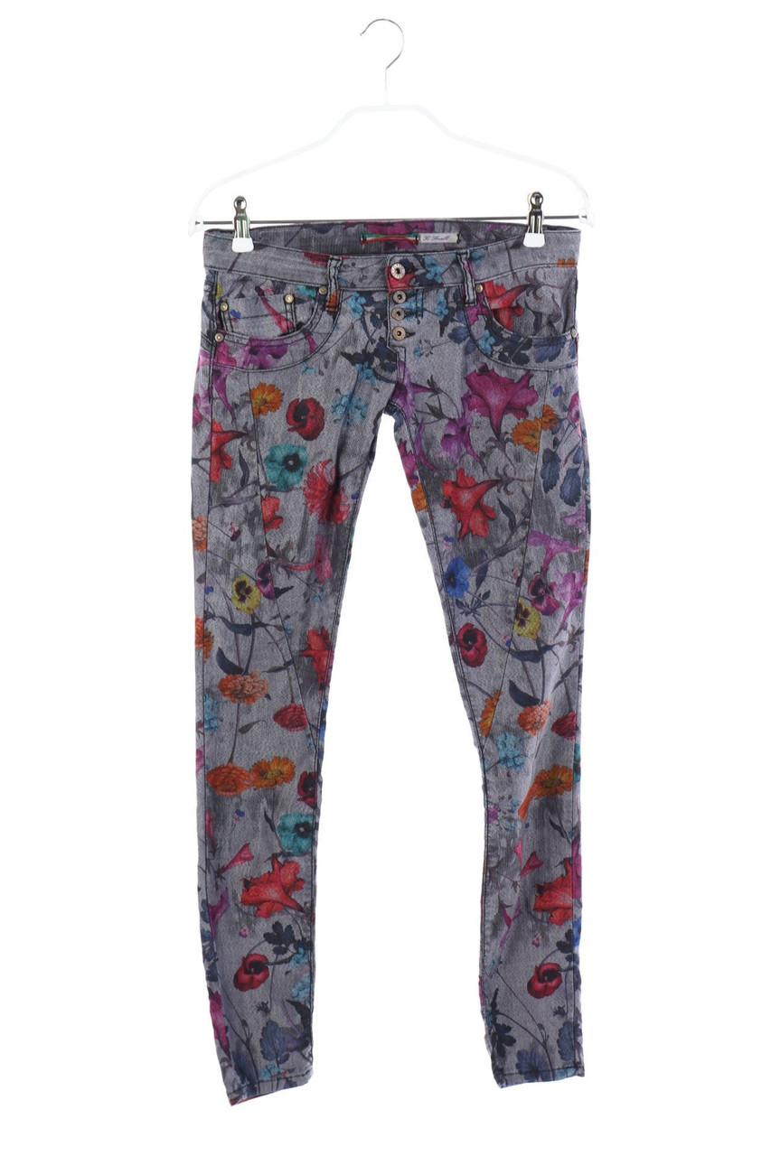 Please - Skinny-Jeans mit Blumen-Print - XS