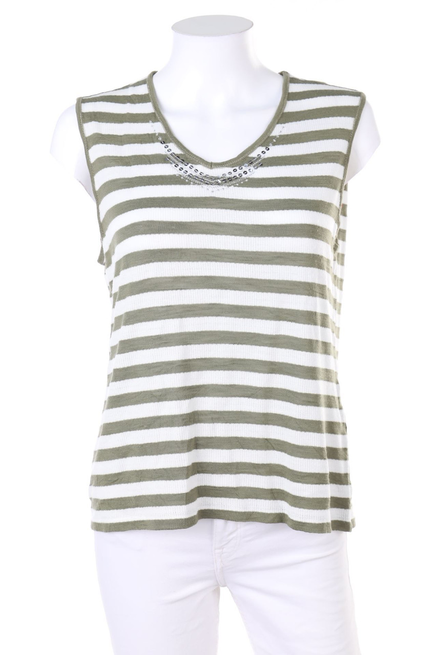 BASLER - Streifen-Top mit Pailletten - L