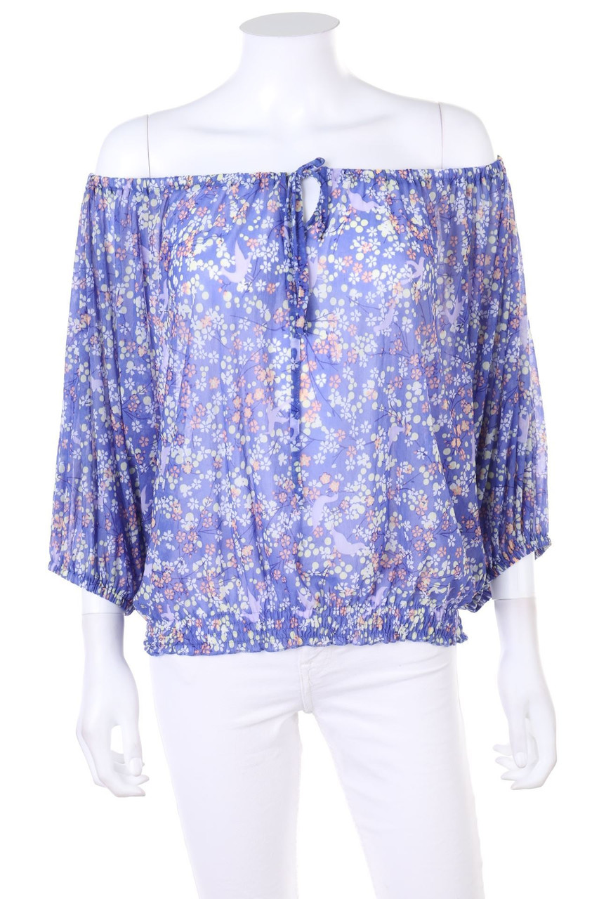 H&M - Carmen-Bluse mit floralem Muster - S