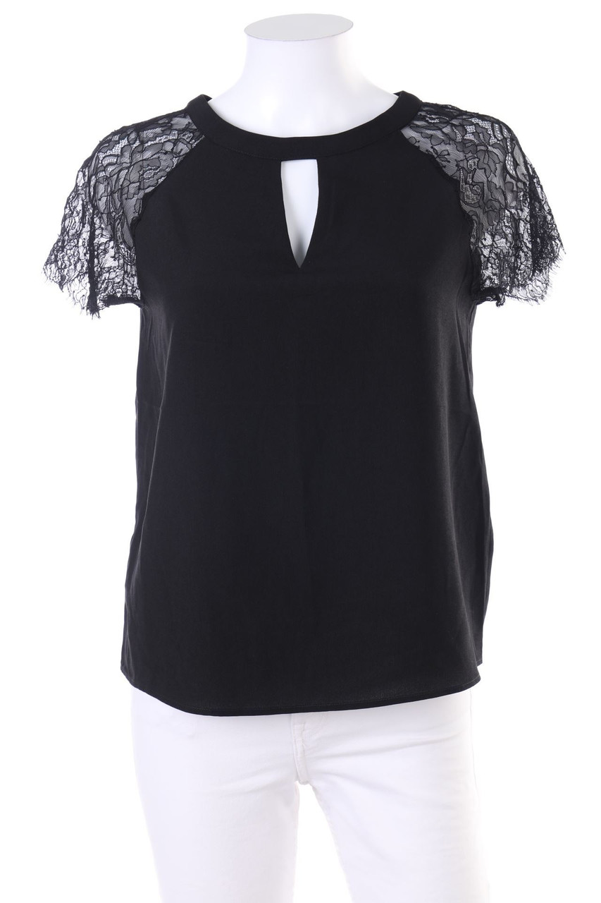 MORGAN - Kurzarm-Shirt mit Spitze - D 34