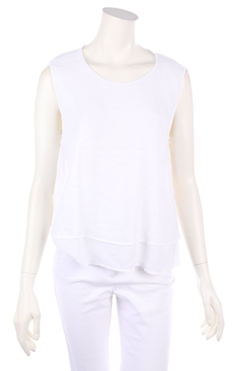 OPUS - Plissee-Blusentop im Layer Look - D 40