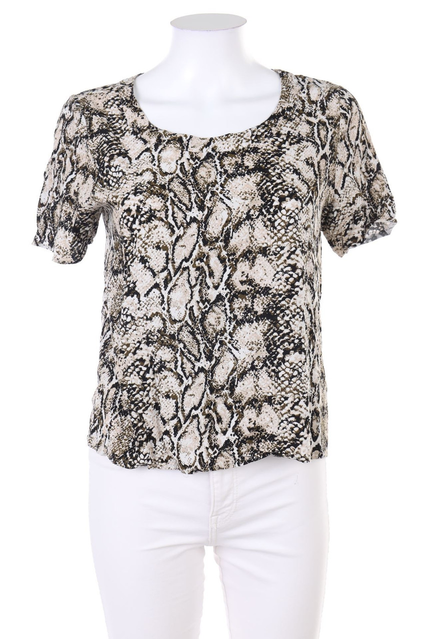 ONLY ONE - Kurzarm-Shirt mit Animal-Print - D 38