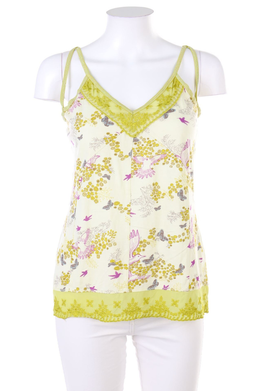 sandwich_ - Muster-Träger-Top mit Glitzer - L