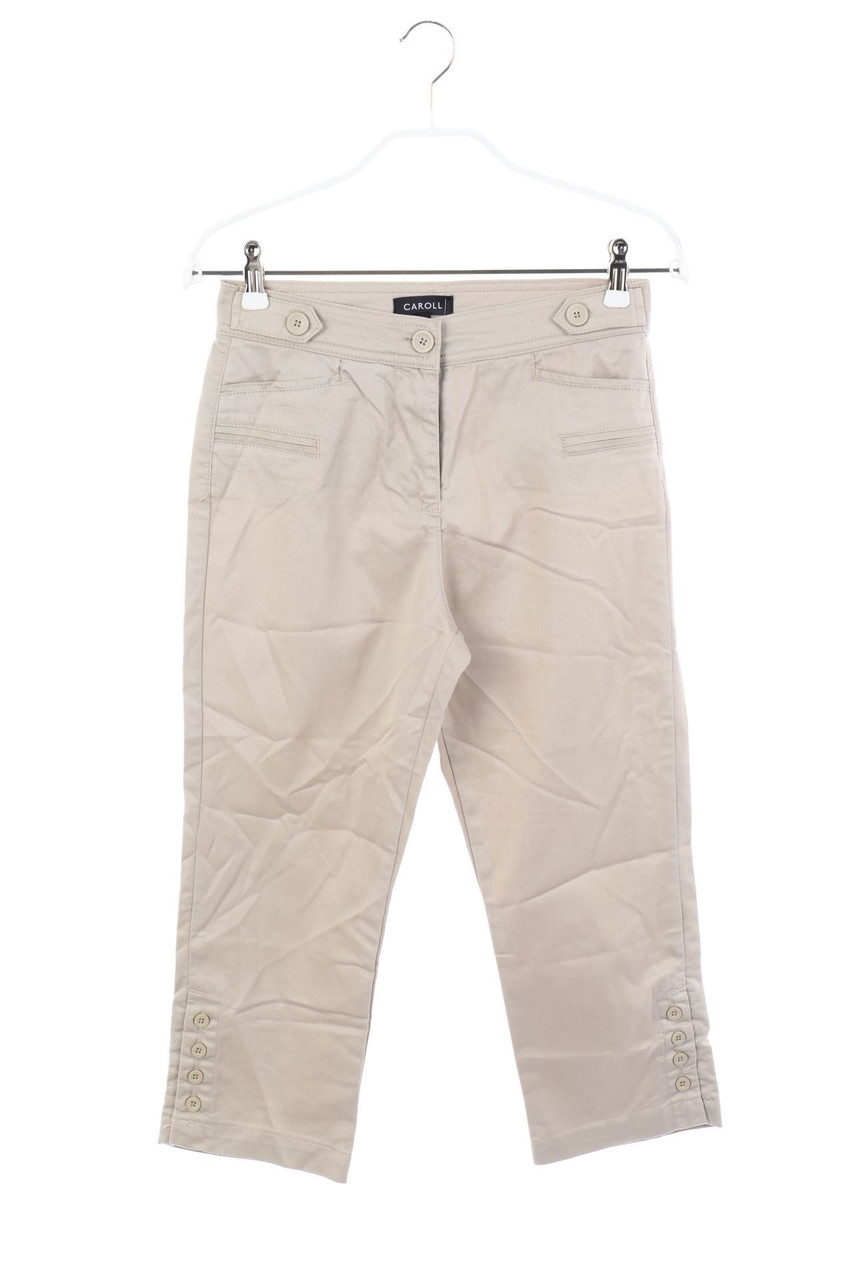 CAROLL - Capri-Hose mit Logo-Knöpfen - D 36