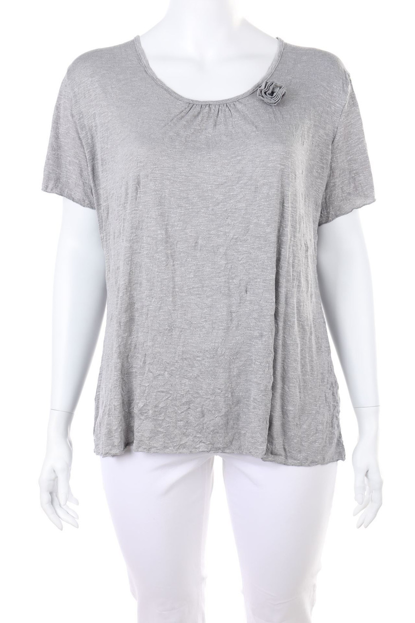 norwiss - Kurzarm-Bluse mit Applikationen - D 52