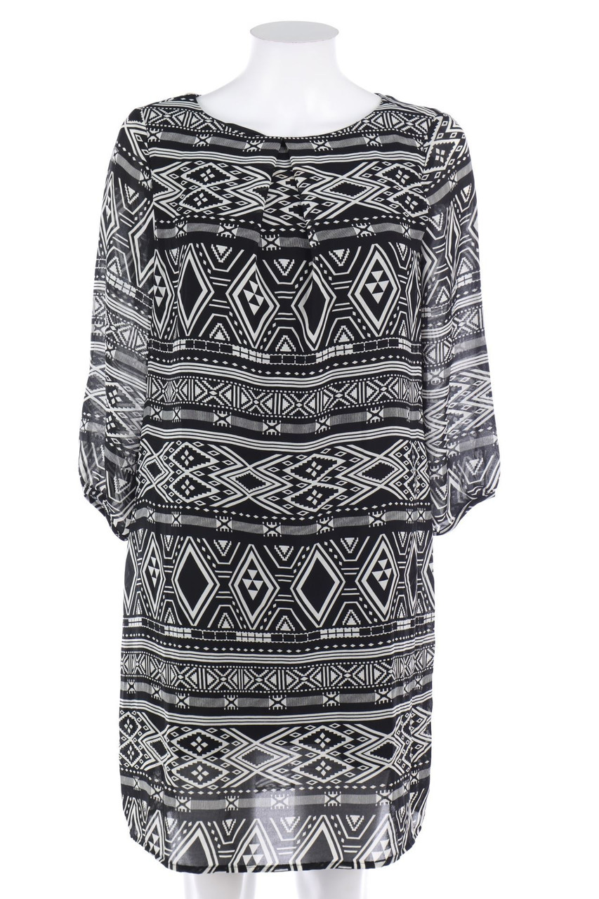 H&M - Shift-Kleid mit Ethno-Print - D 38