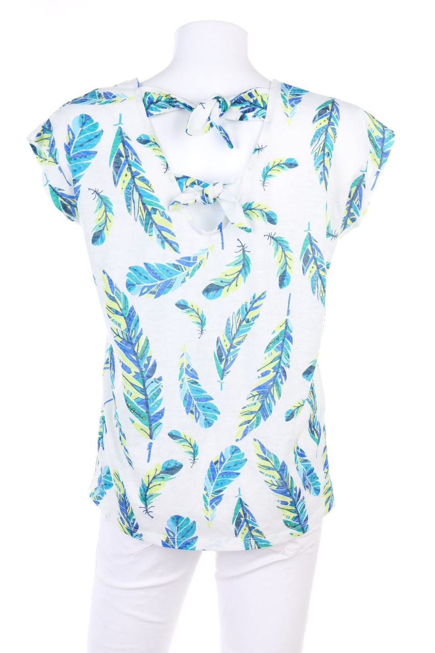 promod - Print-Kurzarm-Shirt mit Schleife - D 40