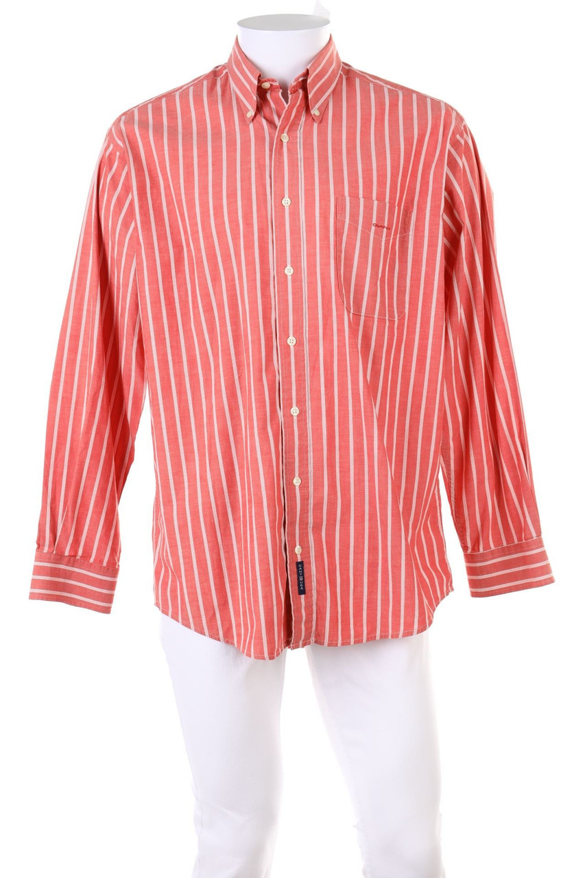 GANT - gestreiftes Button-down-Hemd mit Logo-Stickerei - M