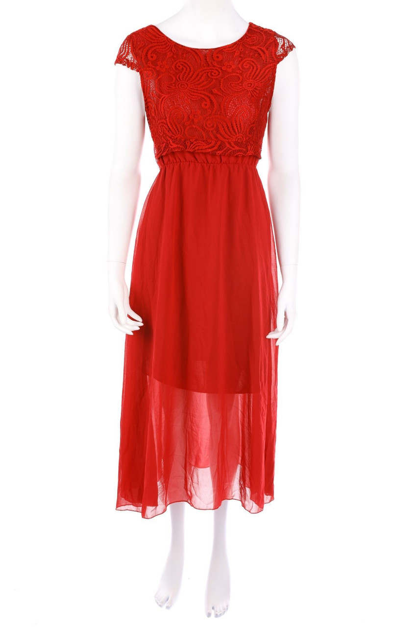 ONE PLUS ONE - Umstands-Abendkleid mit Spitze - D 36