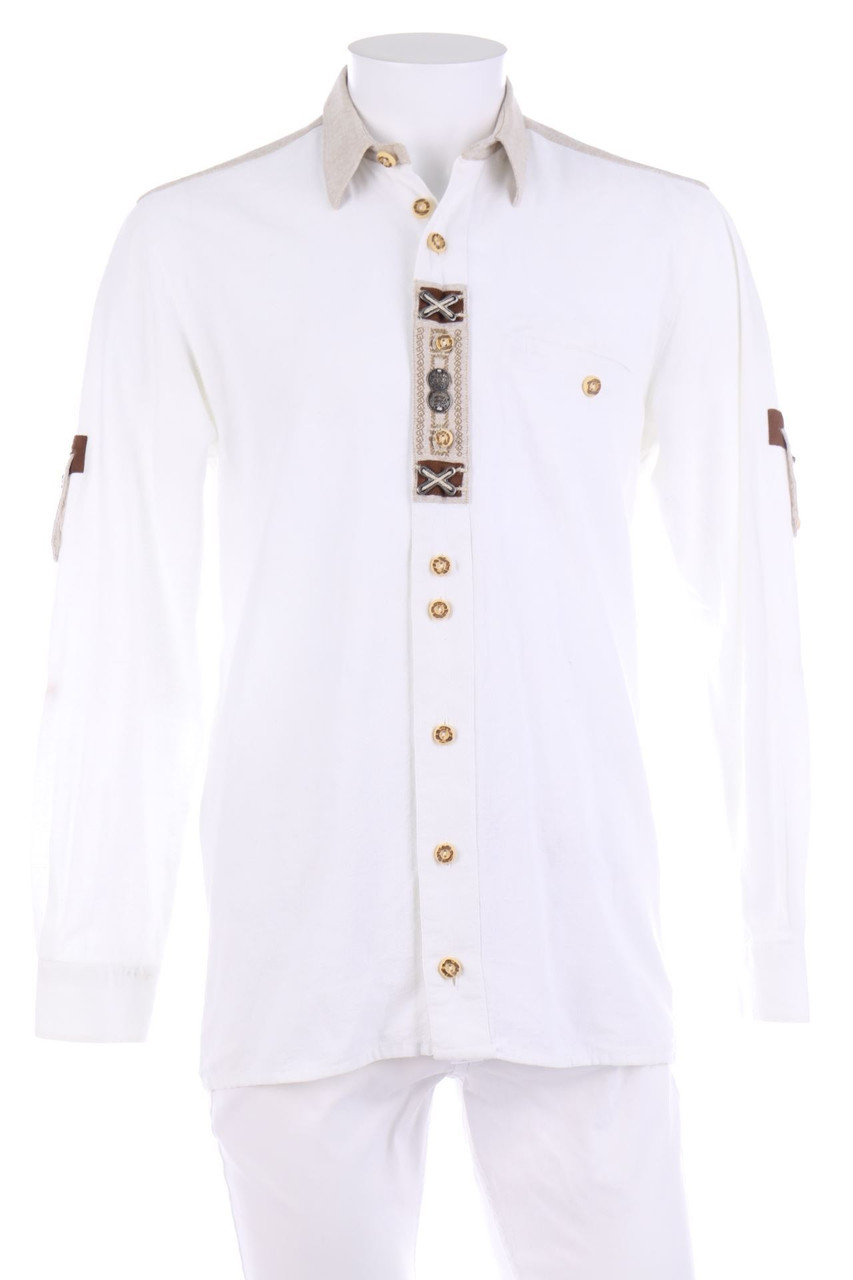 OS Trachten - Trachten-Hemd mit Logo-Knöpfen - XS