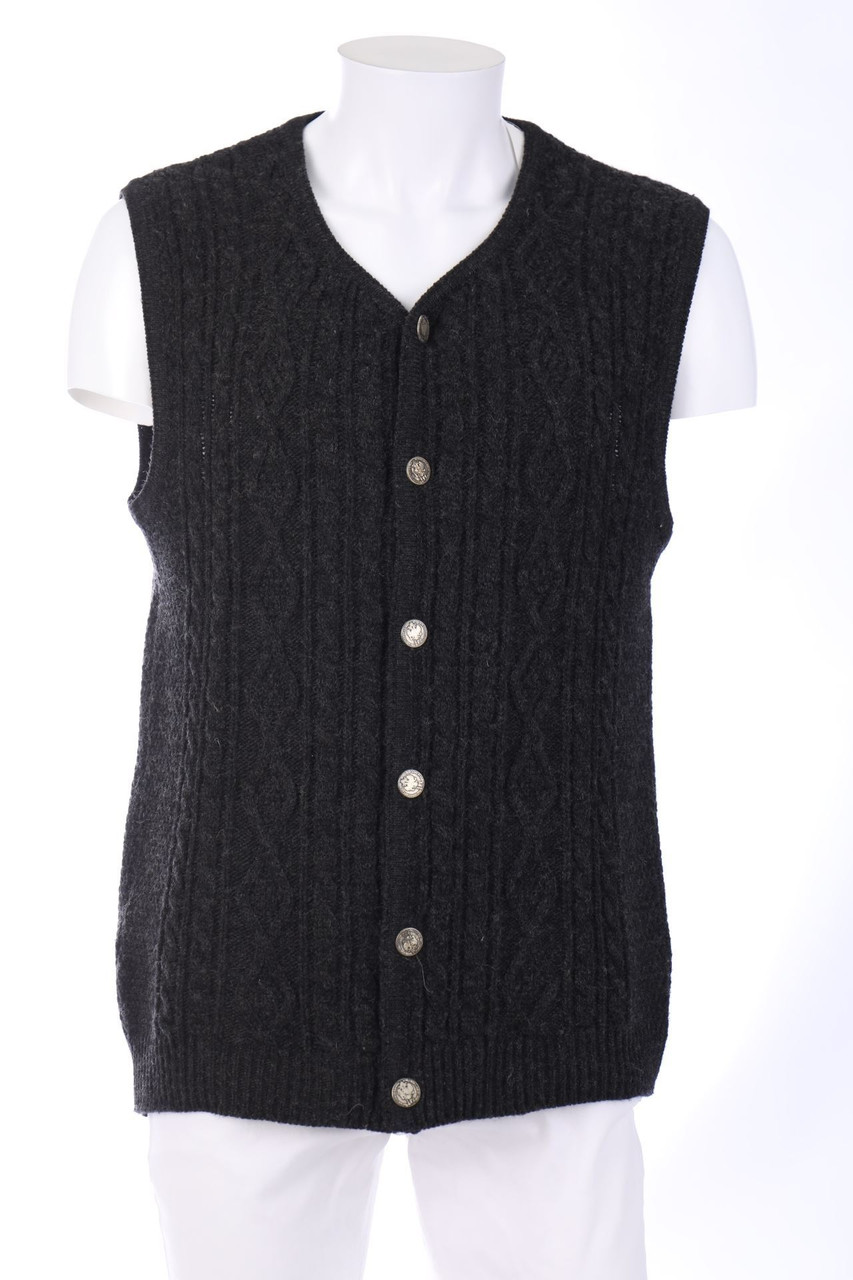 St. Peter Trachten - Strick-Weste im Trachten-Stil mit Wolle - XL