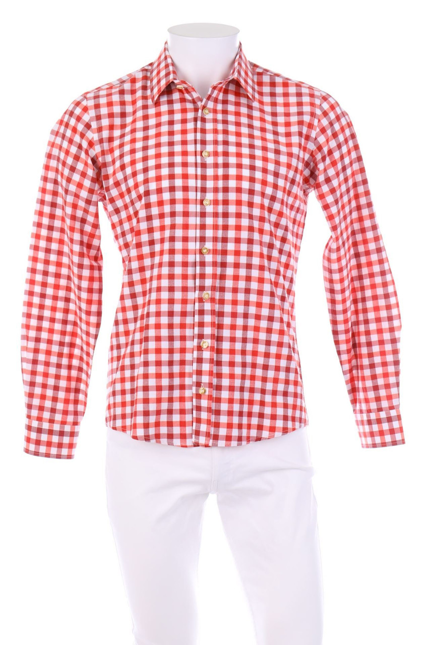 Almsach - Trachten-Hemd mit Karo-Muster - M