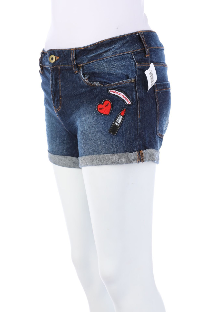 esmara - Jeans-Shorts mit Applikationen - D 36