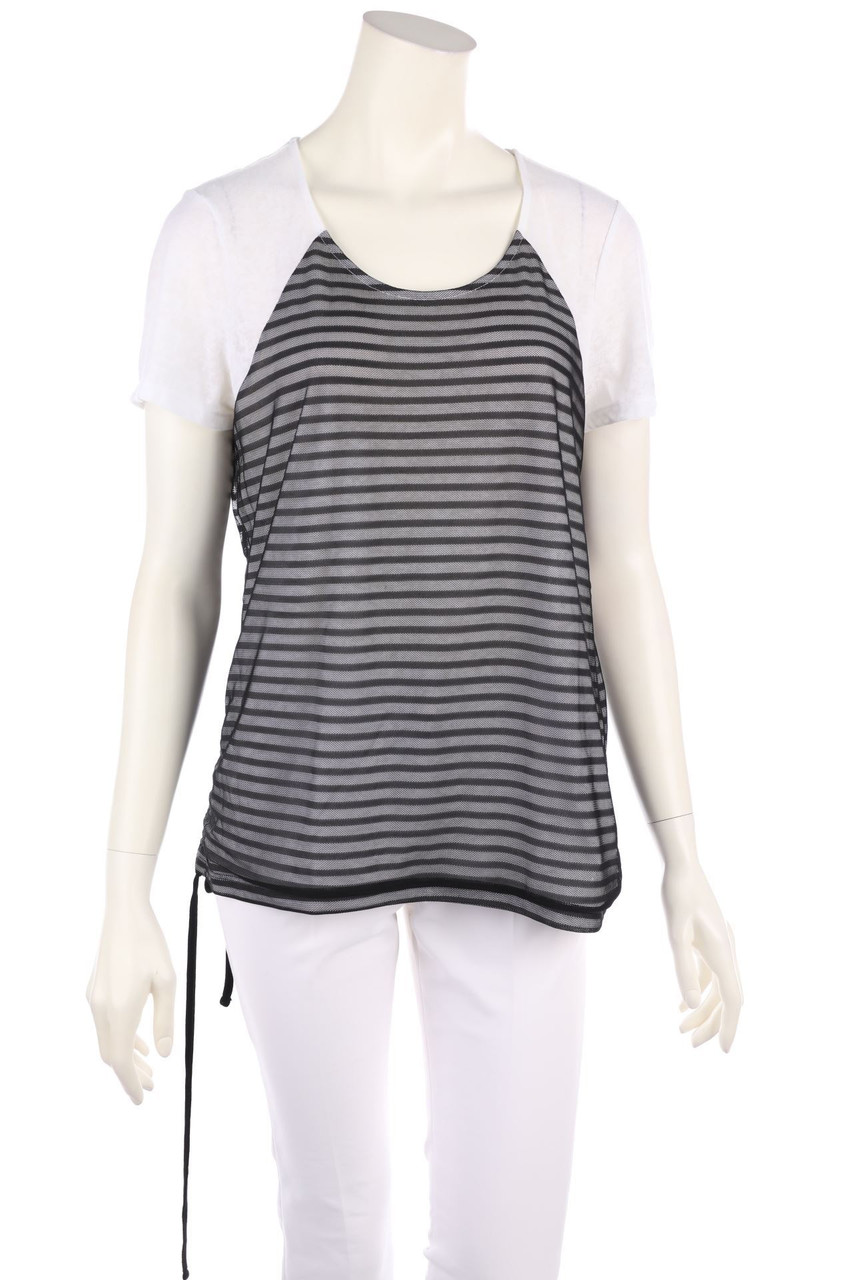 TAIFUN - Kurzarm-Shirt mit Tunnelzug - D 40