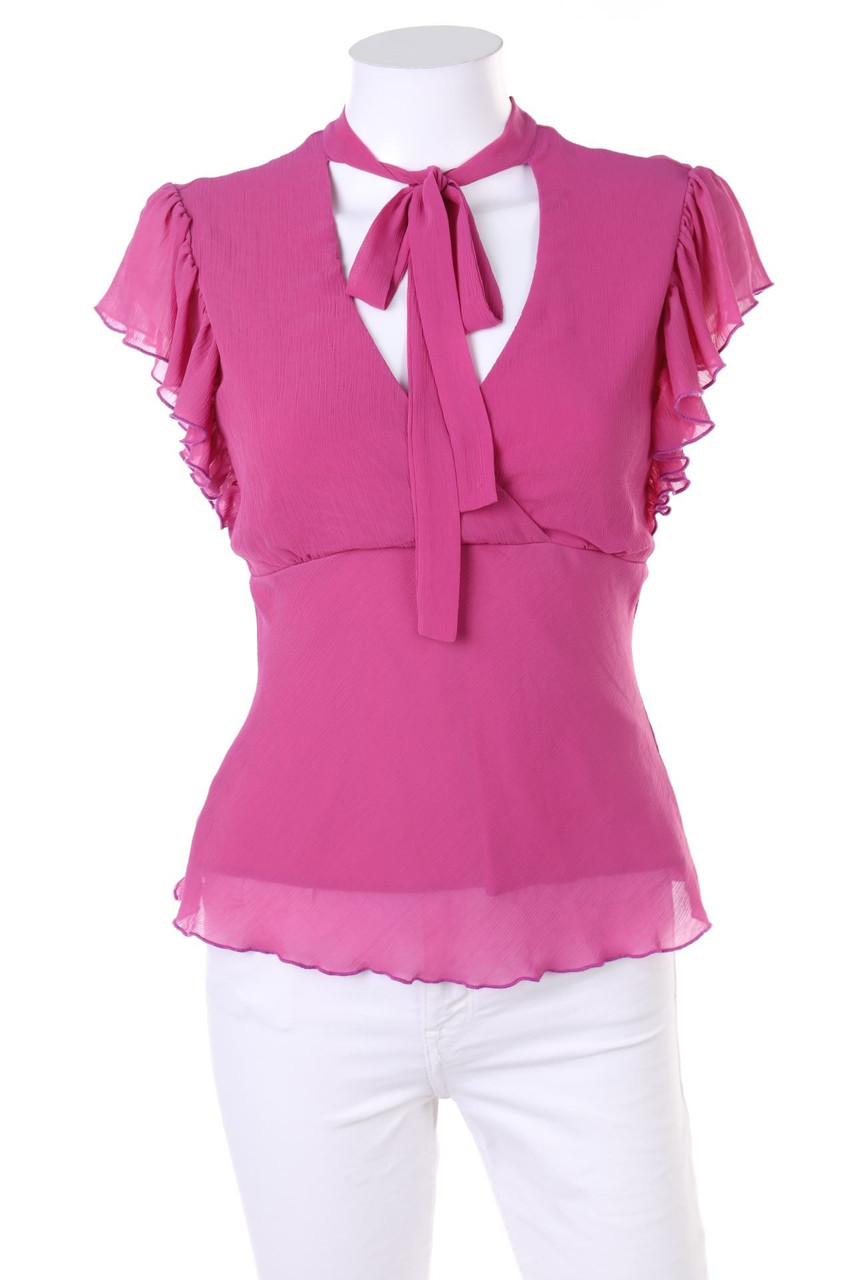 H&M - Kurzarm-Bluse mit Schluppe - D 36