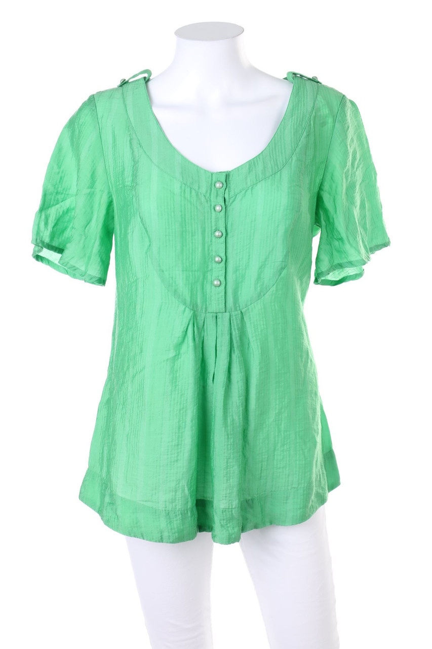 H&M - Kurzarm-Bluse mit Streifen - D 40