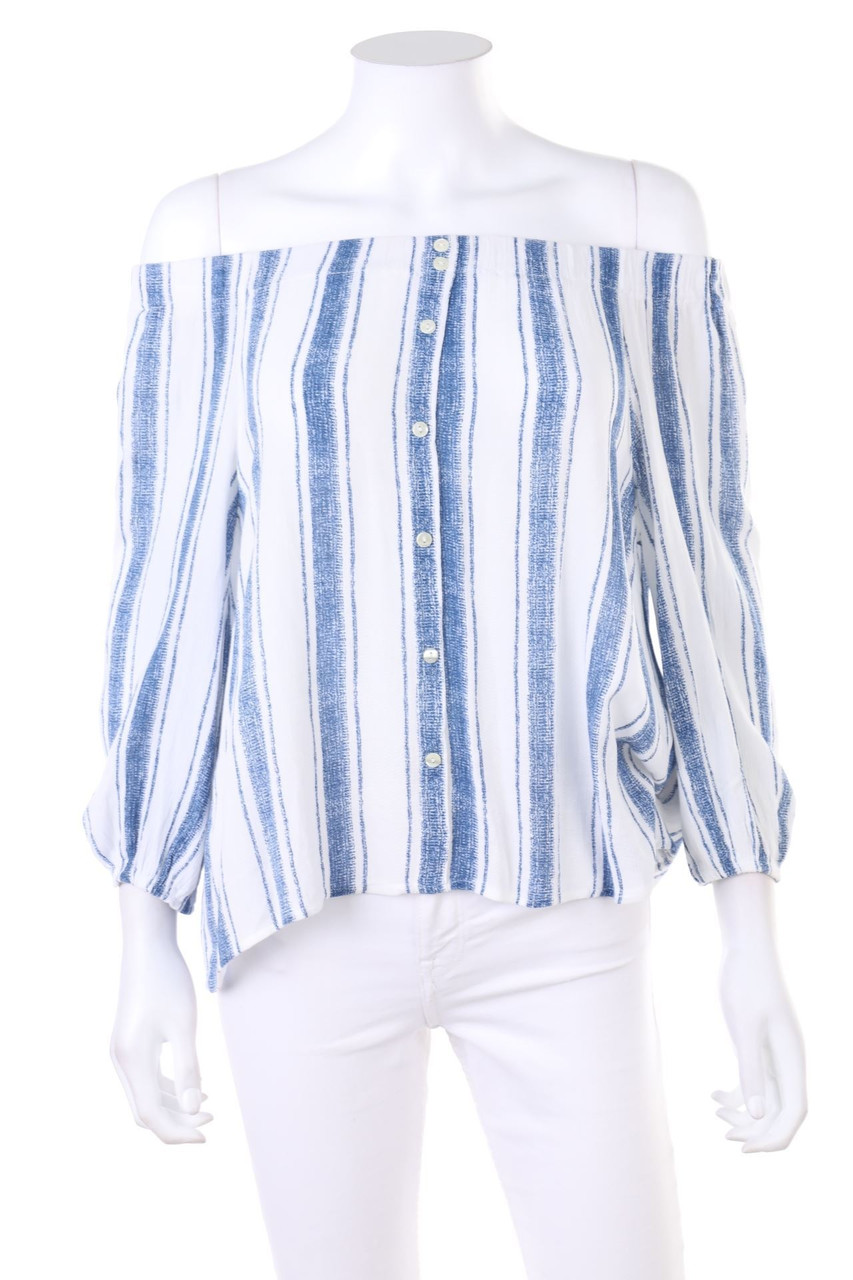 LC WAIKIKI CASUAL - Carmen-Bluse mit Streifen - L