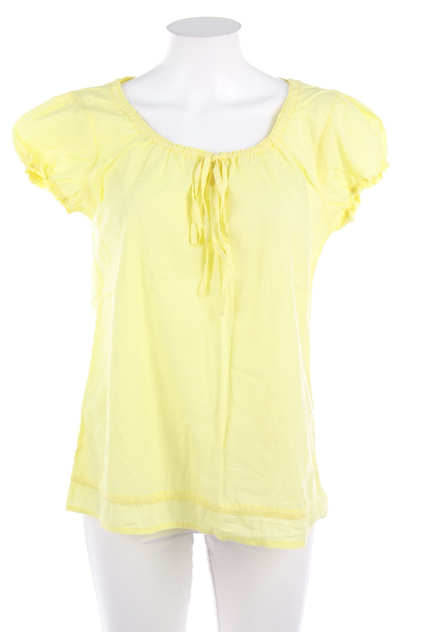 IX-O - Kurzarm-Bluse mit Schleife - L