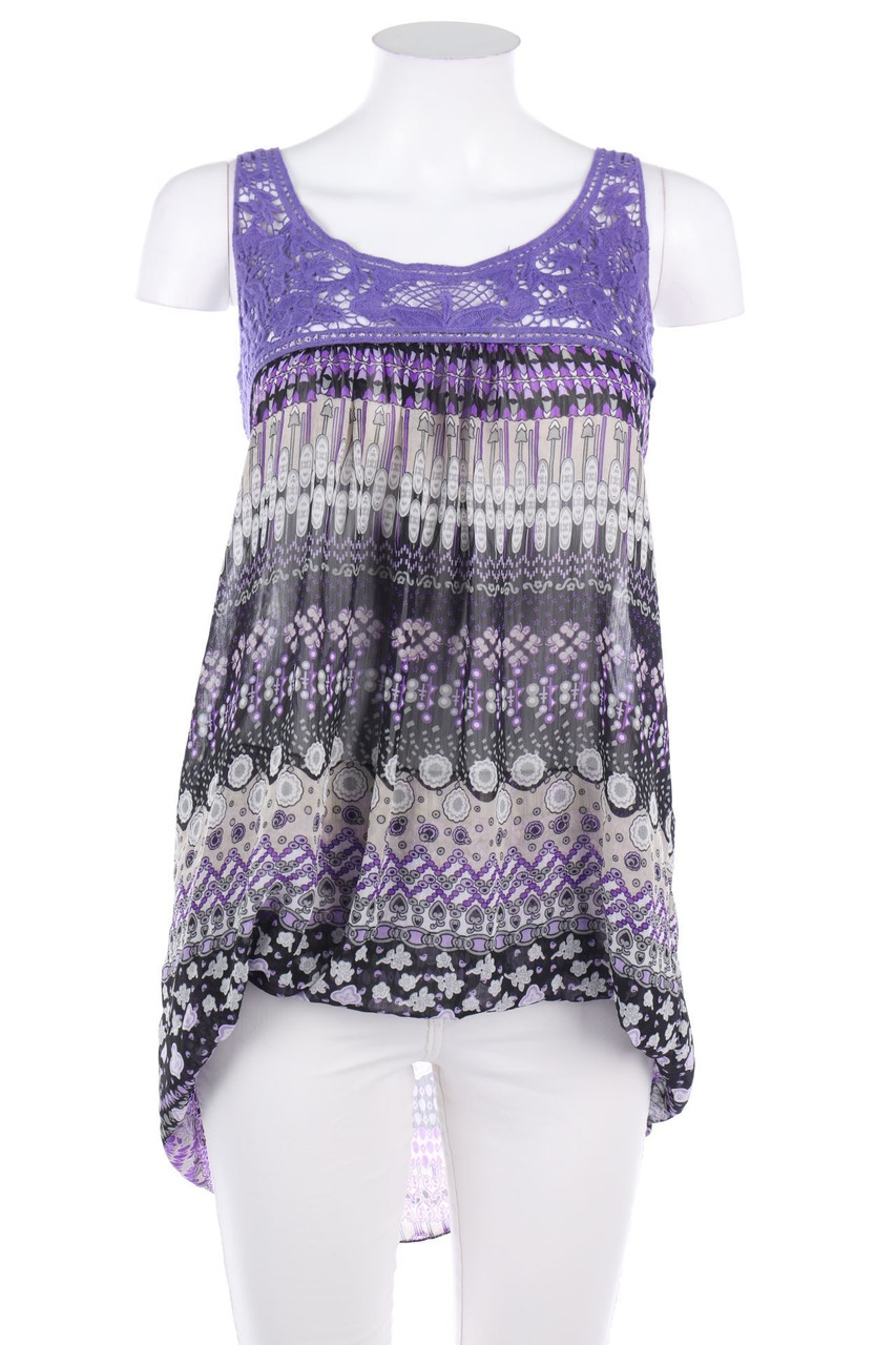 Miss Passion - Long-Top mit Häkelspitze - D 34