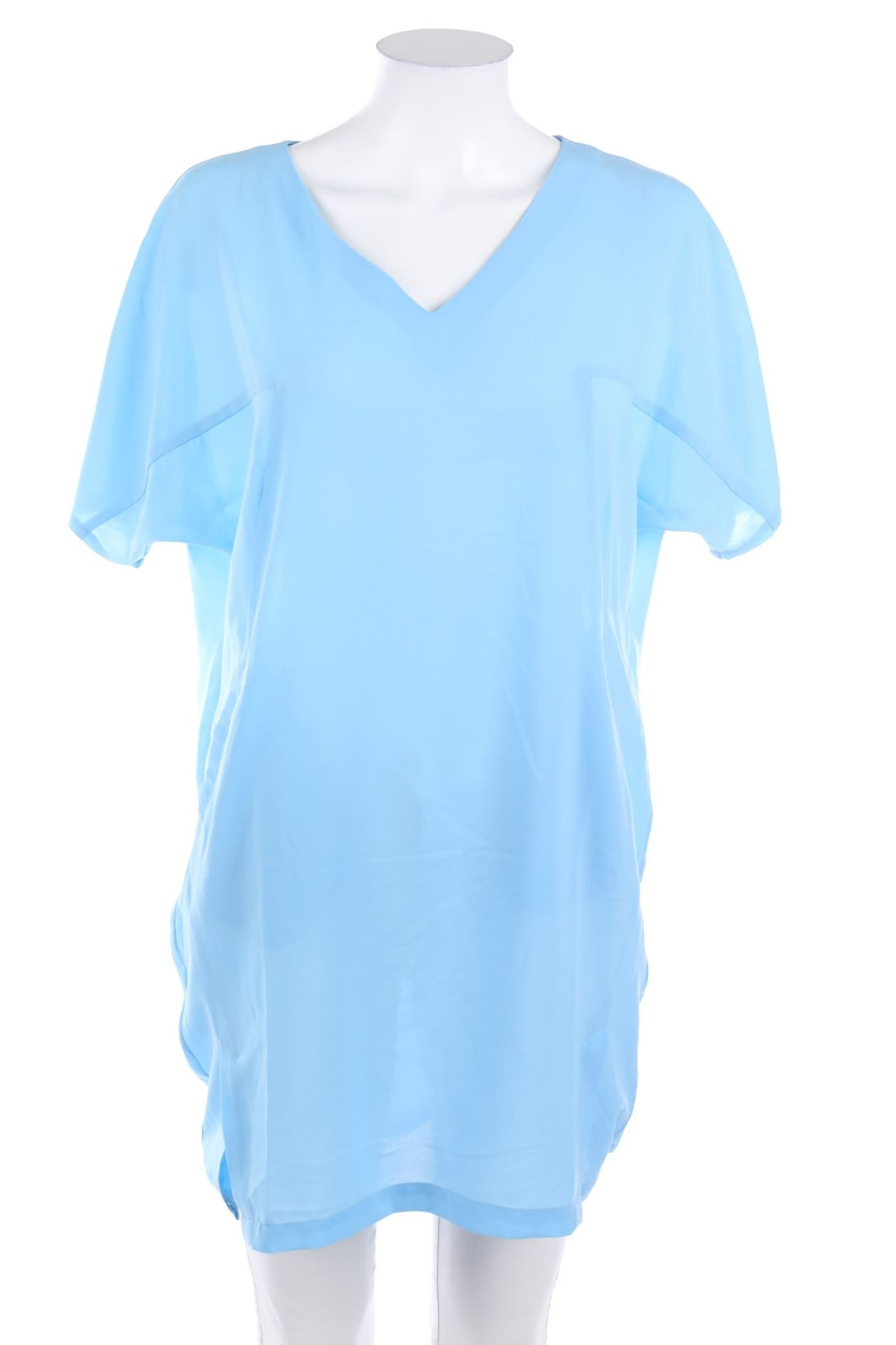 PURE OXYGEN - Kurzarm-Bluse mit Schlitz - M