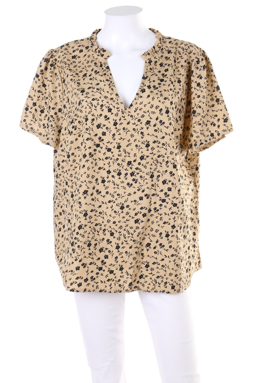 EMERY ROSE - Kurzarm-Bluse mit Blumen-Print - XL