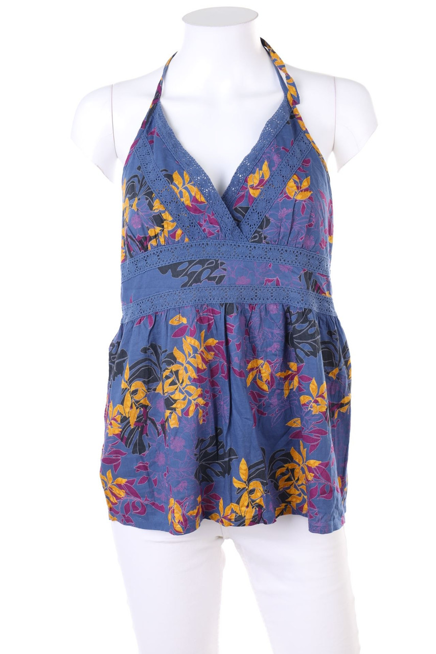 H&M - Neckholder-Blusentop mit floralem Muster - D 40