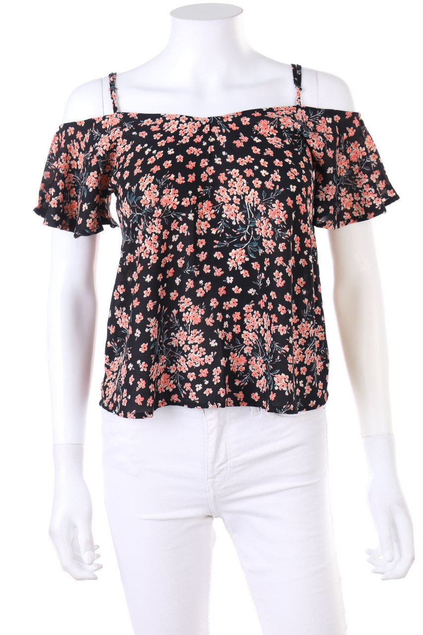 TALLY WEiJL - Cold-Shoulder-Bluse mit Blumen-Print - XXS