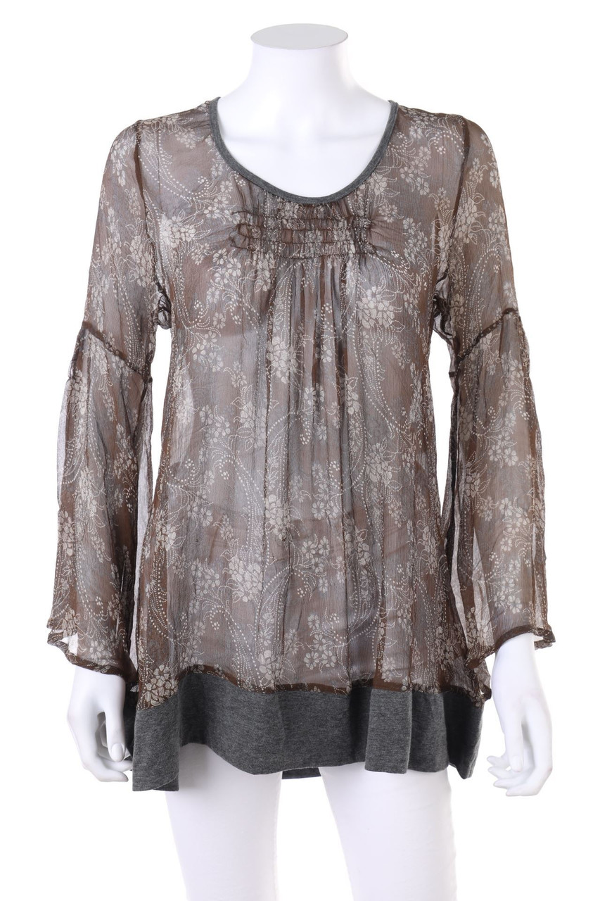 KOOKAI - Bluse mit Blumen-Print aus Seide - D 36