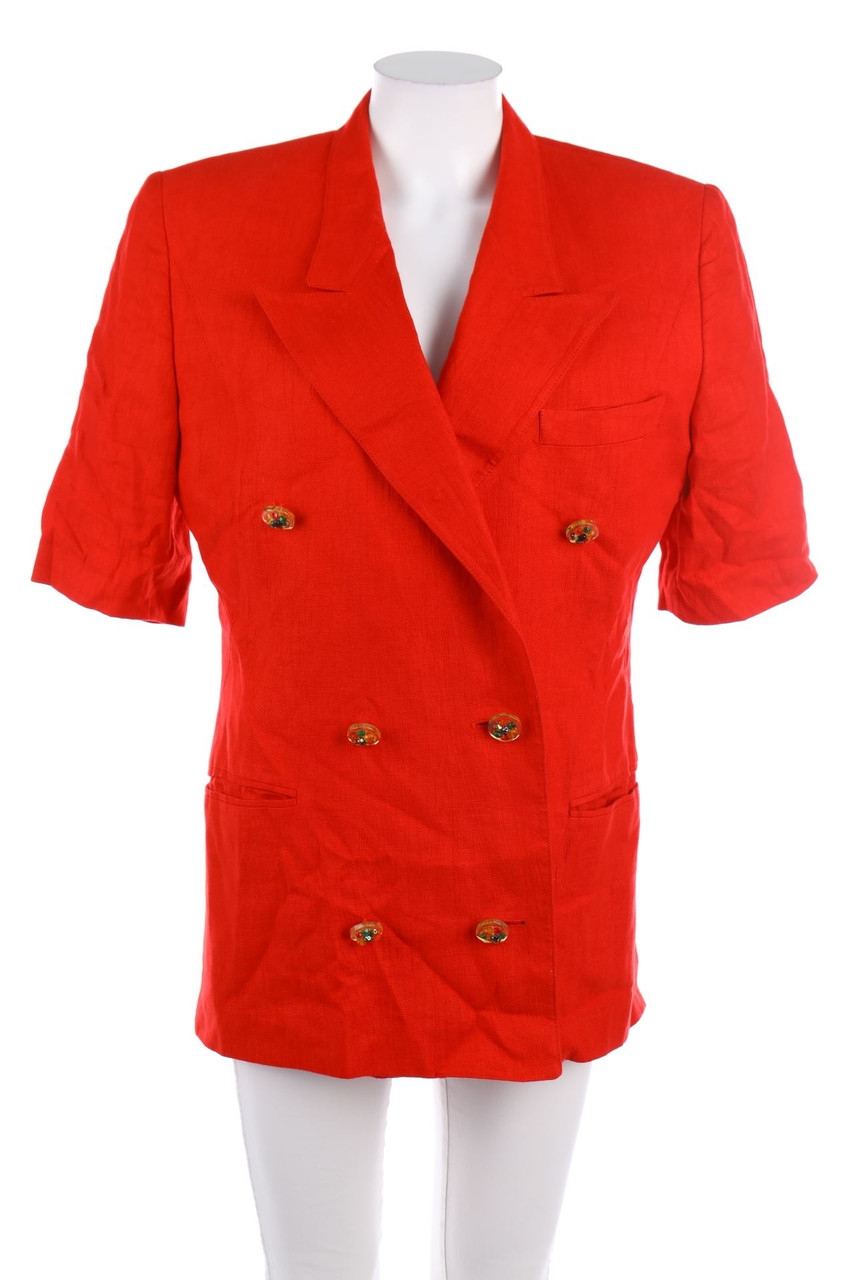 UMBERTO GINOCCHIETTI - Kurzarm-Leinen-Blazer - D 42