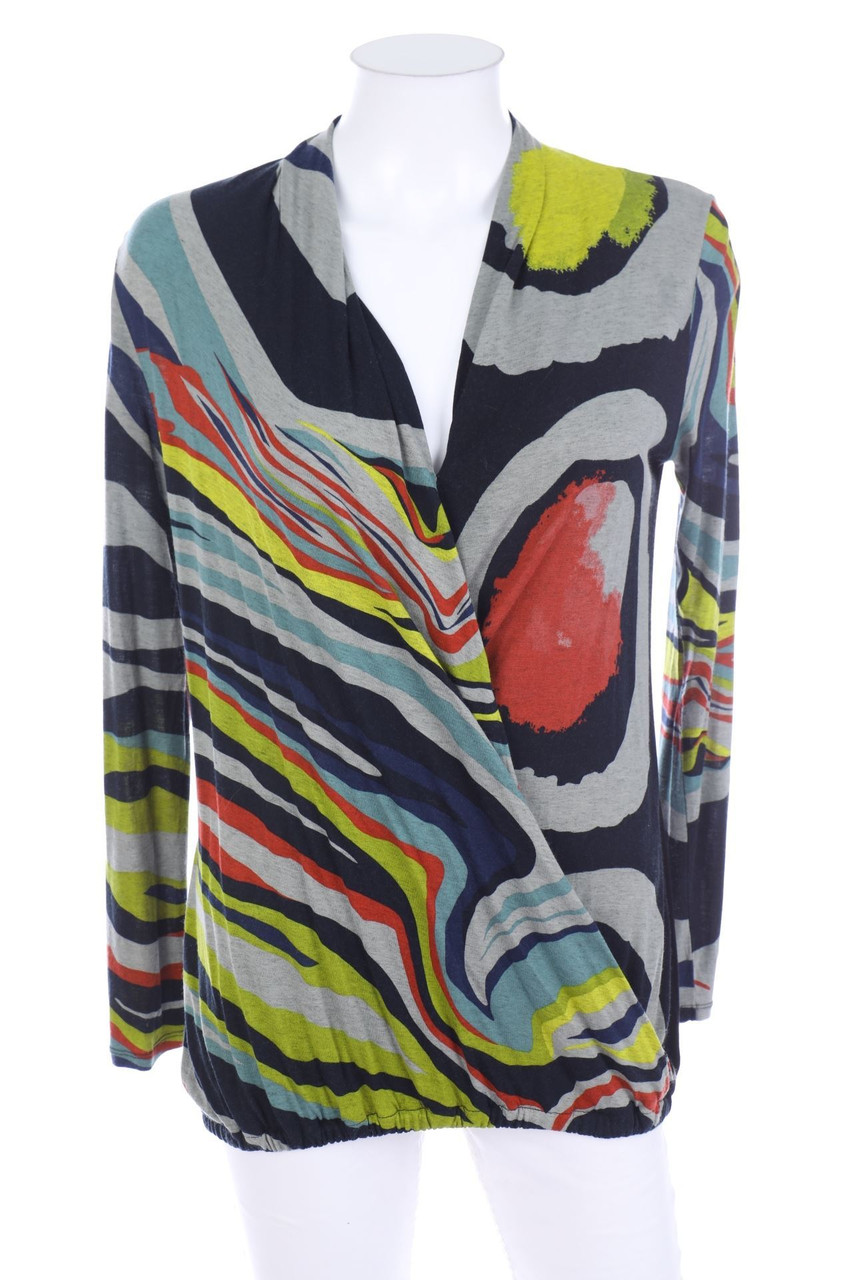 Desigual - Longsleeve-Shirt in Wickel-Optik - S