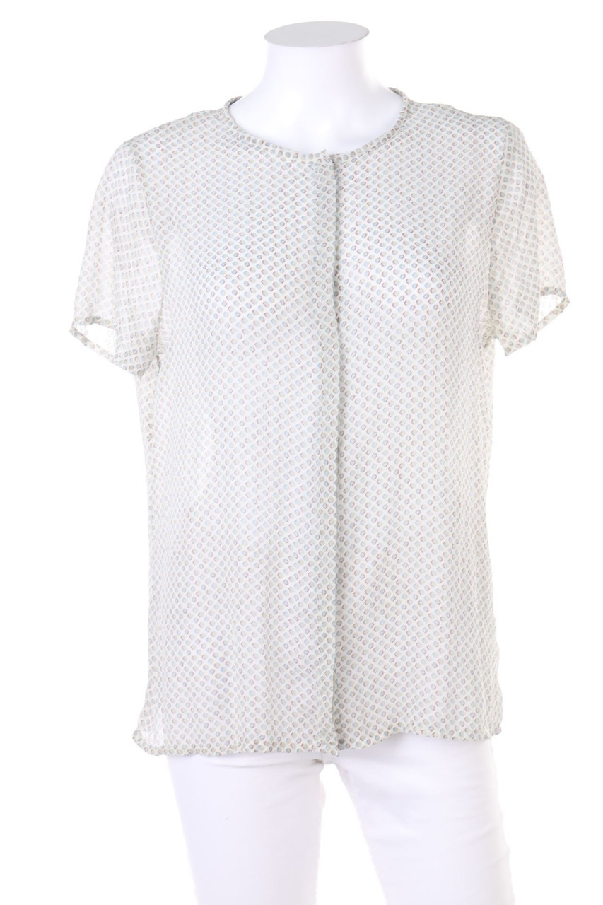 STILE BENETTON - Kurzarm-Bluse mit geometrischem Muster - D 42