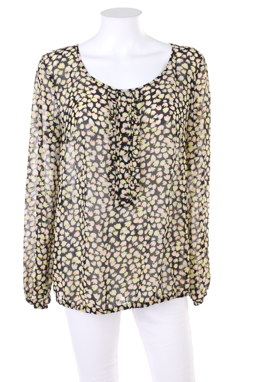 ESPRIT - Chiffon-Bluse mit Rüschen - D 38