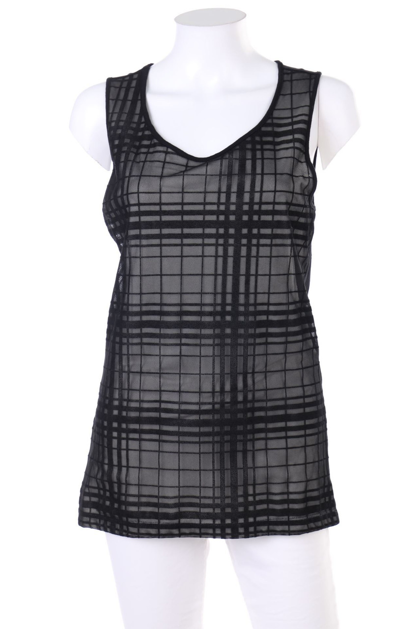 ANNA FIELD - Top mit Karo-Muster - M