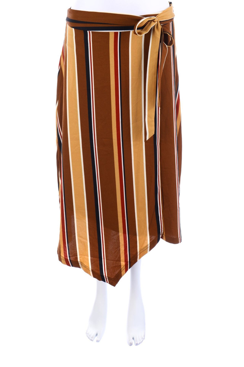 AMISU - Streifen-Rock mit asymmetrischem Schnitt - D 40