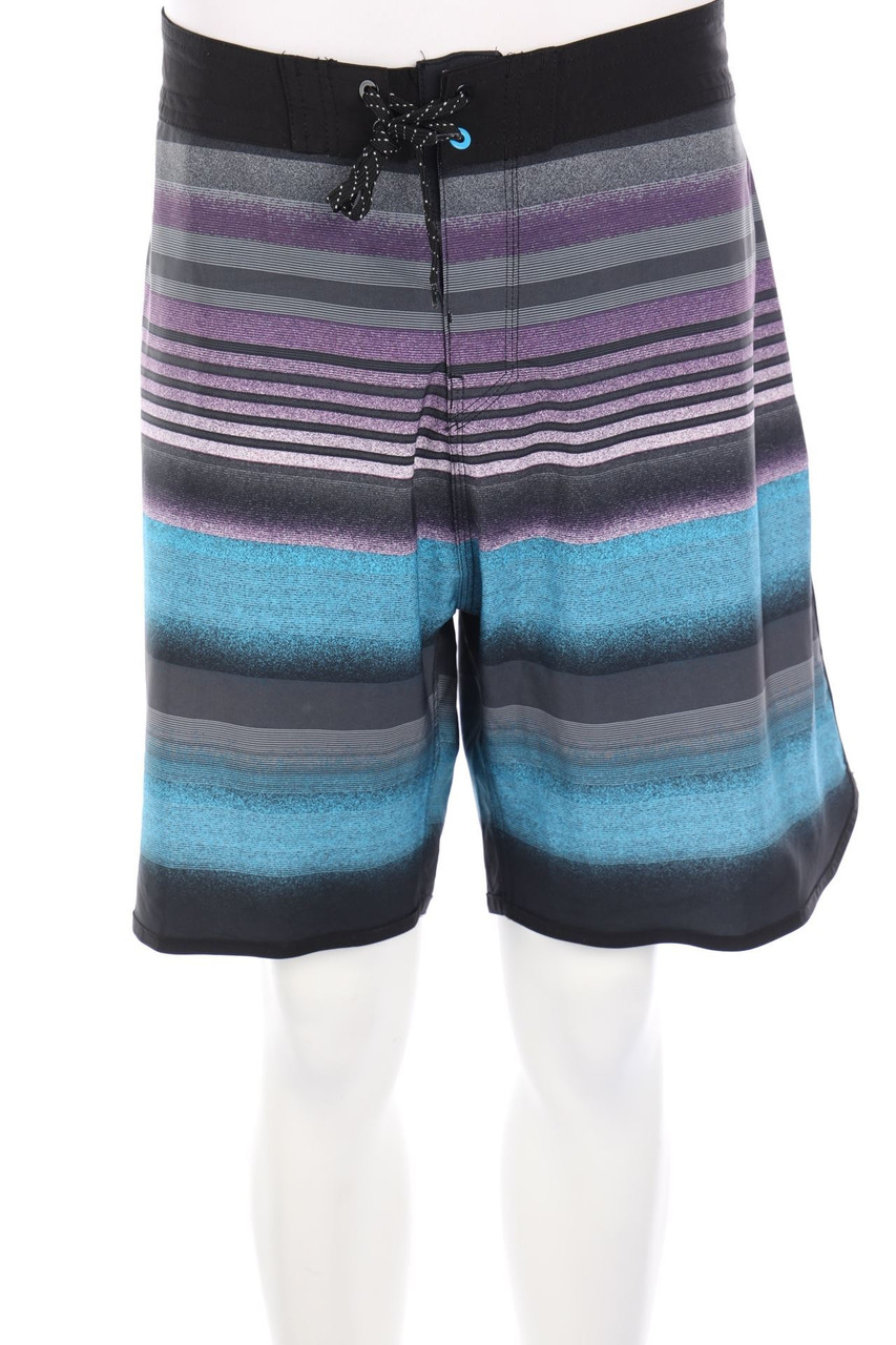 BURNSIDE - Schwimm-Shorts mit Streifen - W38