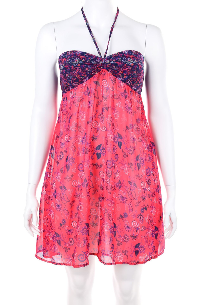 bonprix collection - Muster-Strandkleid mit Smok-Details - D 42