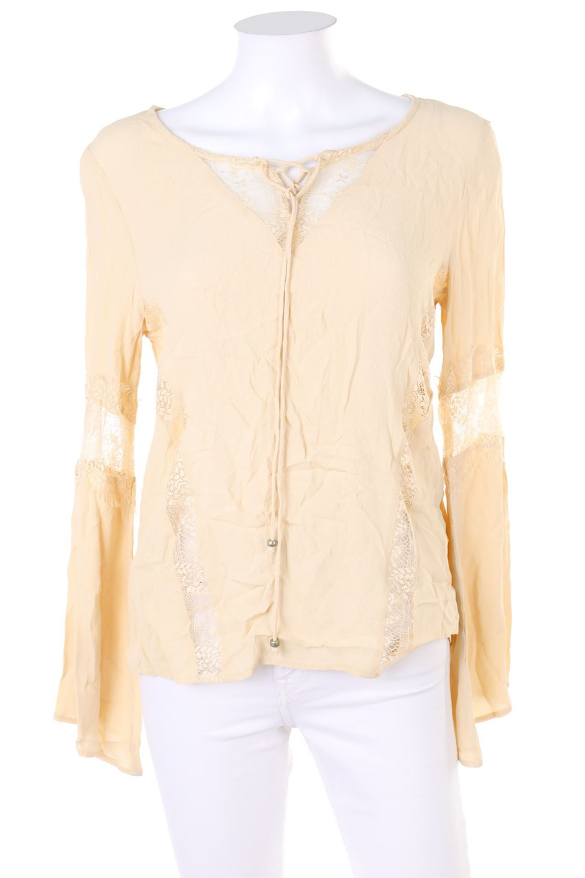 VILLA clothes - Bluse mit Spitzen-Einsatz - XS