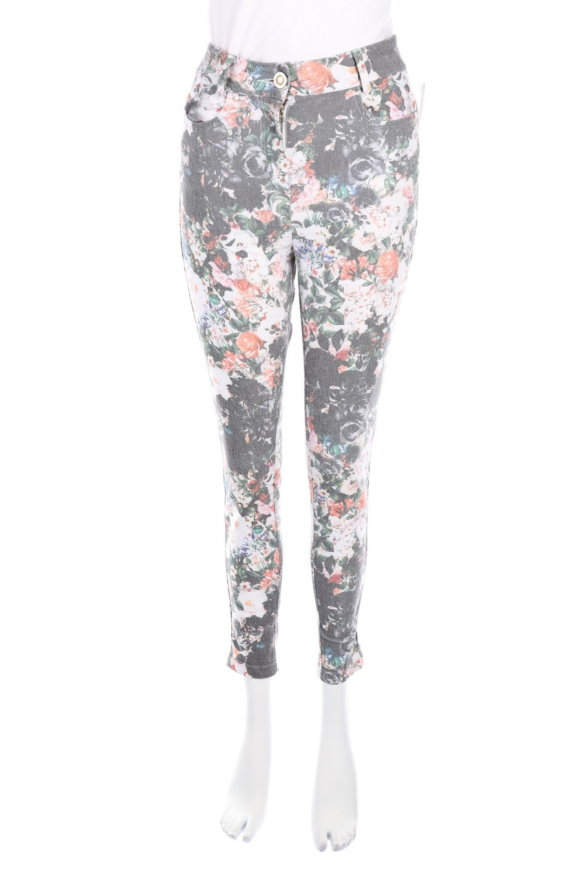 Junona - Skinny-Hose mit Blumen-Print - S