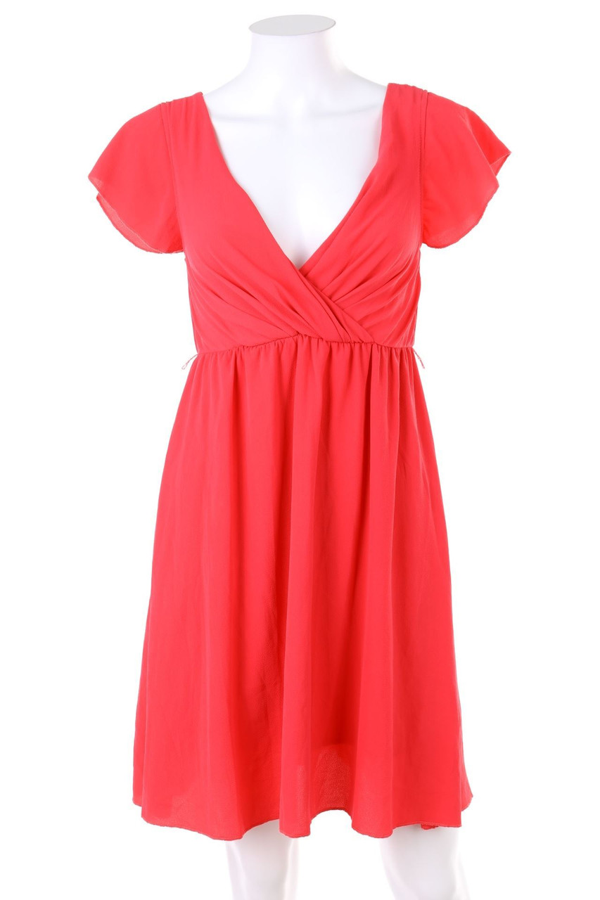 Y.Yendi - Kurzarm-Kleid mit Drapierung - S