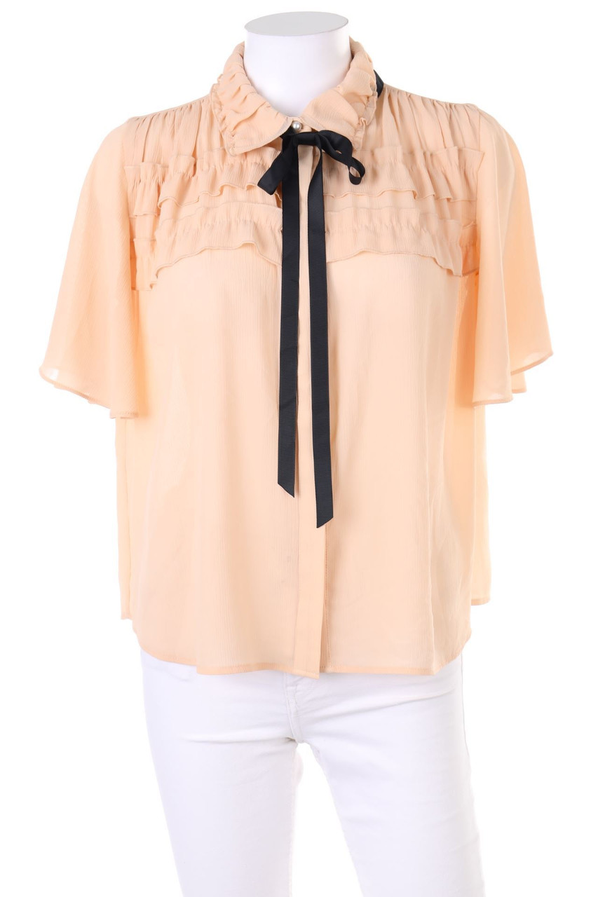 ZARA - Schluppen-Bluse mit Rüschen - S